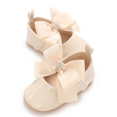 Cute Princess Baby Shoes Spring and Autumn Edition Butterfly Bow Decoration PU Soft Bottom Suitable for 0-1 Year Old Baby