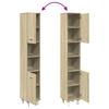 Bathroom Cabinet Sonoma Oak 12 x 11.8 x 70.5 in (30.5 x 30 x 179 cm) Particleboard