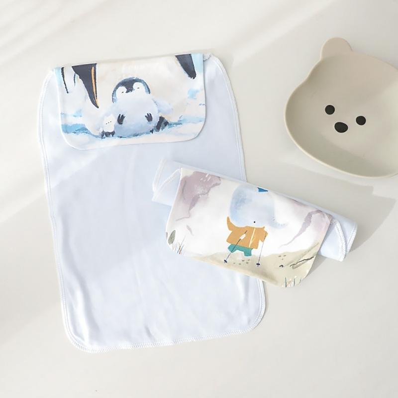 Set mit 2 sanften & saugfähigen Babyschweißhandtüchern, feuchtigkeitstransportierende Babyhandtücher, bunte & strapazierfähige Baumwolltaschentücher, Geschenk