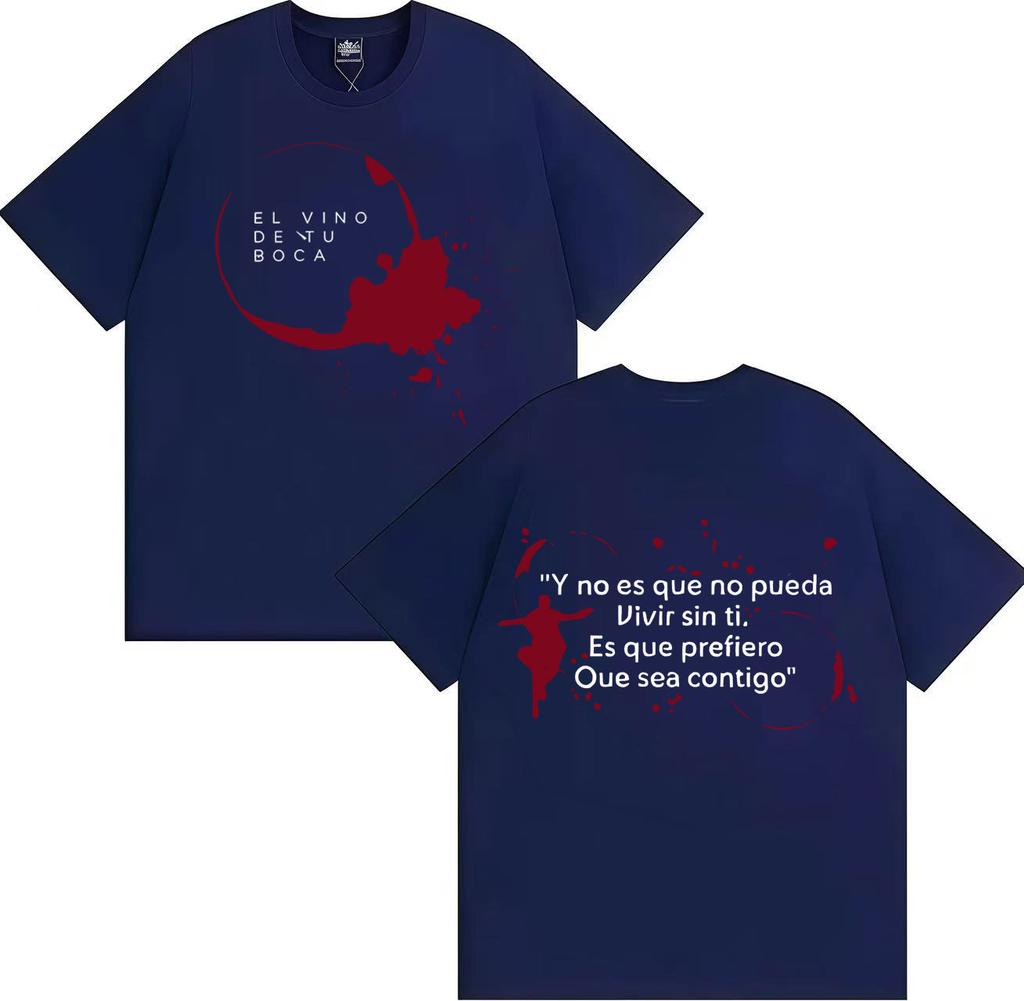 Trendy Graphic Tops 2025 Singer Alejandro Sanz Double Sided Print High Quality Tee Pop Oversized Casual Tshrit Men Women Tshirts