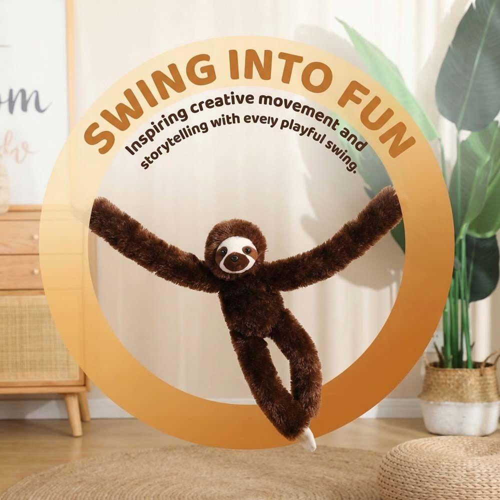Long Arm Monkey Plush Toy Realistice Orangutan Plush Doll Large Plush Monkey Doll Room Decor