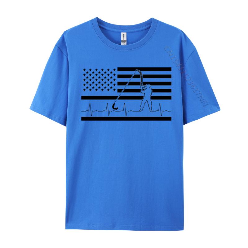 2024 Student Tees Heartbeat Flag Tshirt 100 Cotton Short Sleeve T Shirt O Neck Graphic Tee Shirt
