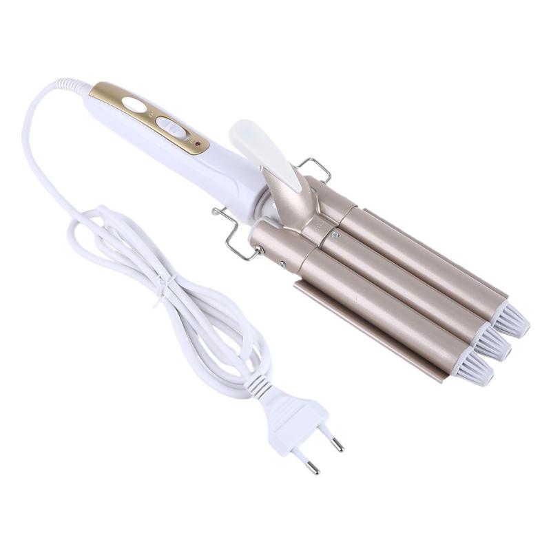 

20/22/25/28 мм щипцы для завивки волос с 3 стволами, большие, быстрый нагрев, укладка, керамическая глазурь для салонного домашнего использования чёрный