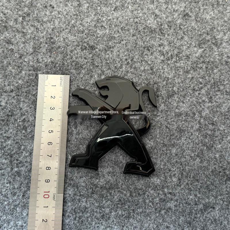 Black Lion Tail Emblem for Peugeot 208, 308, 408, 508, 4008, 5008 Trunk Cars