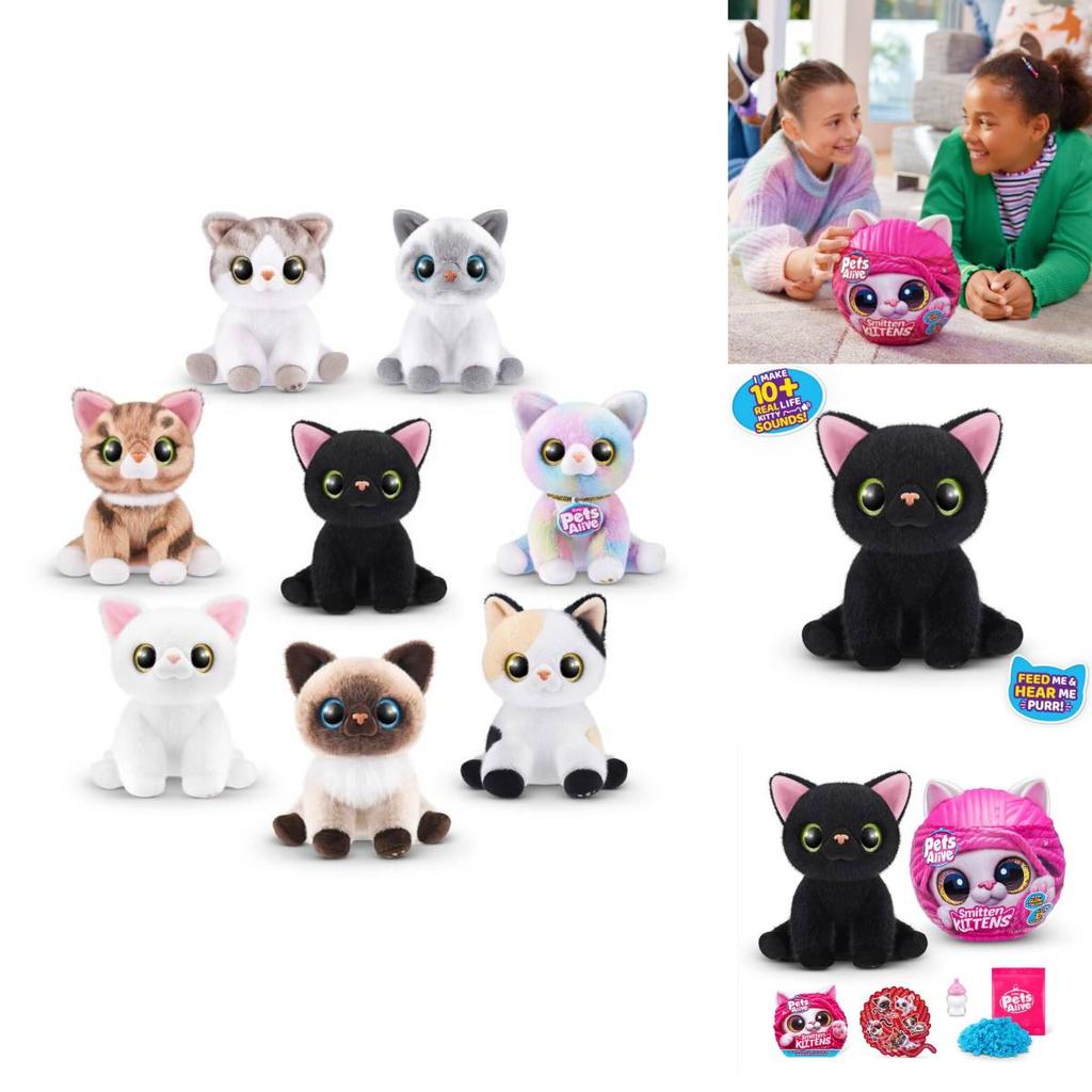 Zuru Pets Alive Smitten Kittens Plüschtier mit Force Control für Kinder und Sammler