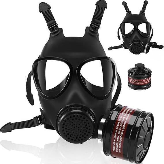 Type 05 Ghost Face Chemical Gas Mask - Full Face, Rubber, Self-Priming Filter