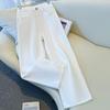 Spring 2026 Women's High-Waisted White Wide-Leg Slimming Jeans