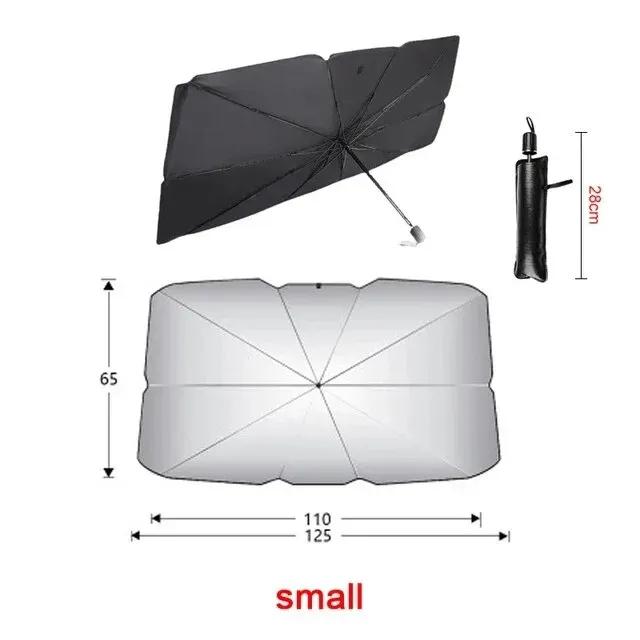 

ISGTDRM Car Sunshade Umbrella Windshield Folding Front Parasol Umbrella Type Sun Shade for Car Window Summer Sun Protection