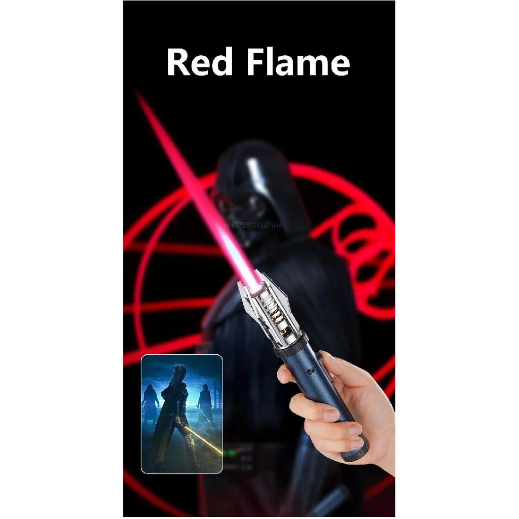 Planet Lightsaber Metal Outdoor Windproof Turbine Torch Jet Lighter BBQ Welding Cigar Tool Butane Gas Lighter 360° Gun