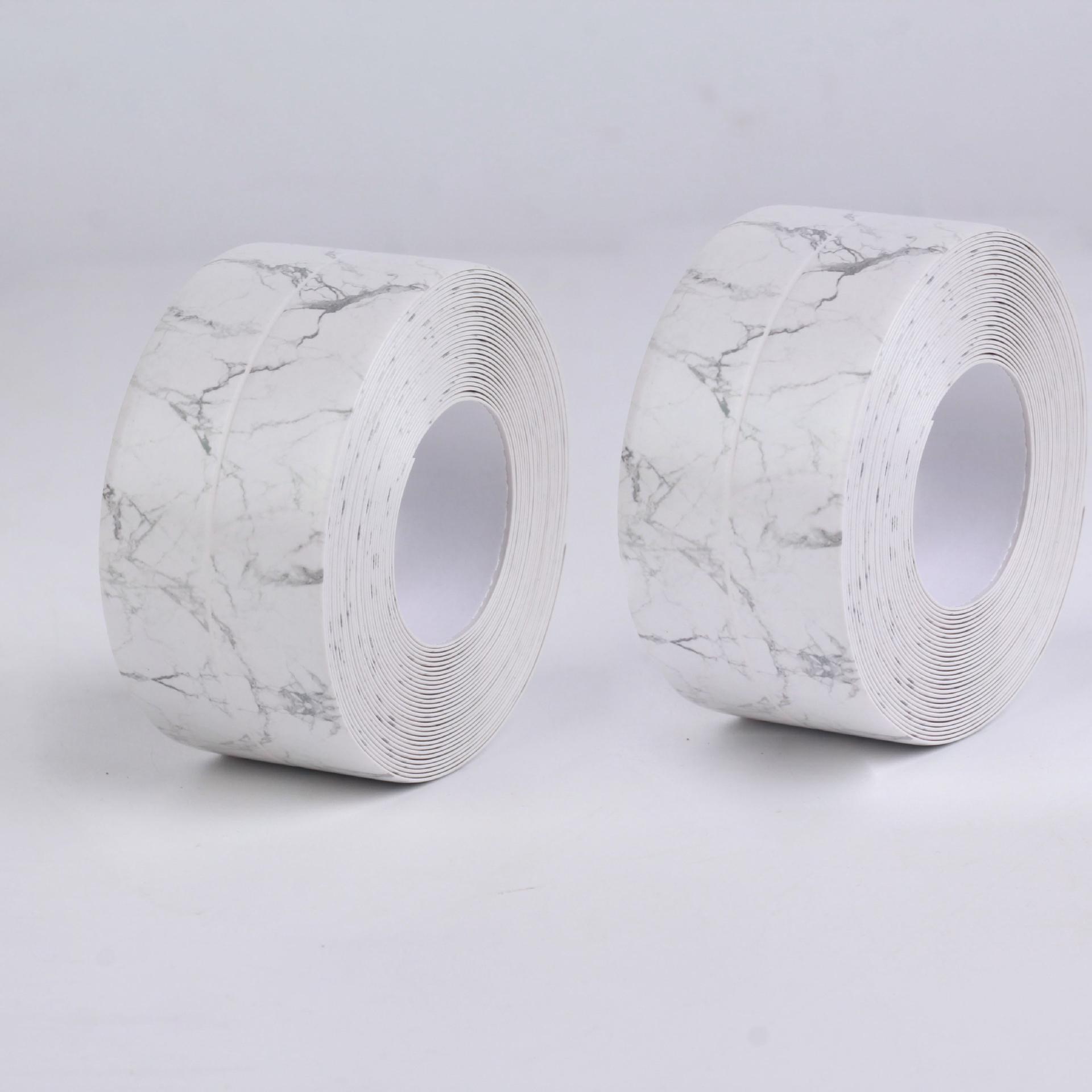 2Rolls Self-Adhesive PVC Caulk Tape - Waterproof, Easy to Apply & Durable Sealant for Bathroom, Kitchen & Countertops