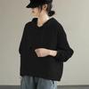 Spring Hooded All-match Long-sleeved Sweater Women's Korean Version of The Loose Solid Color Top