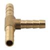 Brass Hose Tee Barbed Hose Connector Elegant Appearance Secure Connection Versatile Design Leak-free Confined Spaces