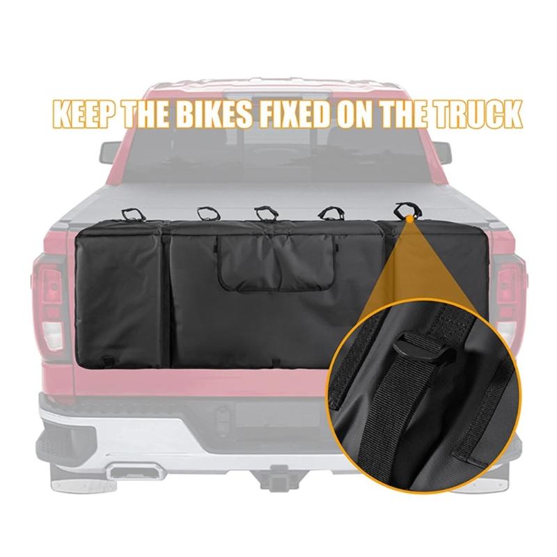 Heckklappenabdeckung Schutzpolster Mountainbike Pick-up Pad mit 5 Fahrradrahmen Befestigungsgurten für LKW Zubehör