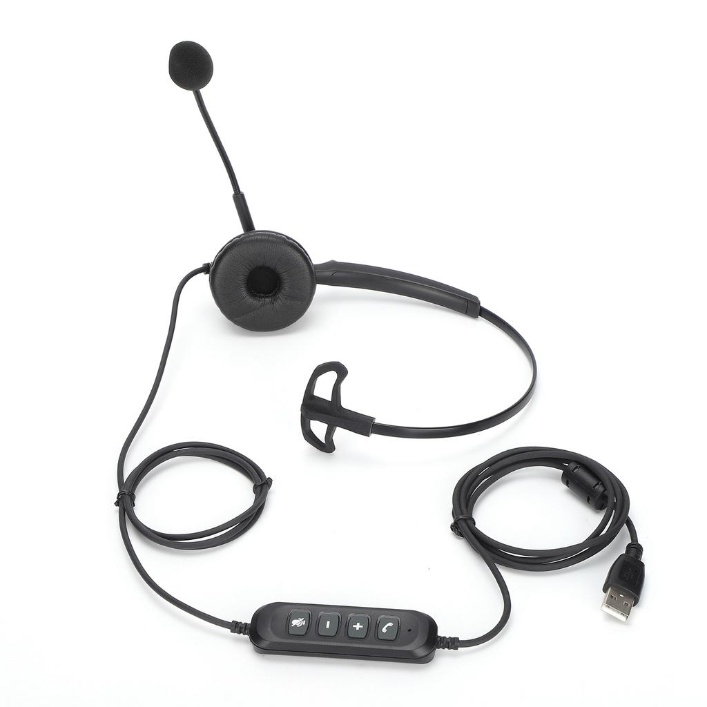 Telephone Headset SingeEar Office USB Telephone Headset with Microphone and Audio Control