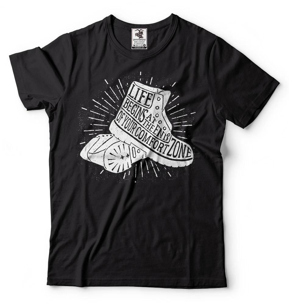 

Camping T-shirt Hiking Forest Boots T-shirt getaway T-shirt Fishing T-shirt M