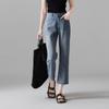 SOFSIL Women's High-Waist Cropped Lightweight Denim Flare Jeans