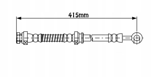 Przewód hamulcowy elastyczny: oem: 587370x300 hyundai i10 - oś tylna zacisk