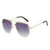Men And Women Square Metal Double Beam Sunglasses Modern Retro Sunglasses