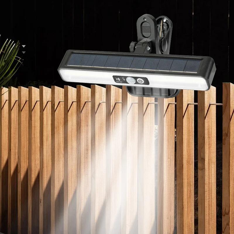 2/4PCS Clip On Solar Lights Outdoor Waterproof Tree Clip LED Motion Sensor Wall Fence Light for Garden Patio Porch Fence Gutter Garage Camping