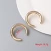 Gold Metal Dangle Earrings Punk Personality C-shaped Women Drop Earrings Hollow Geometric Statement Fashion Ear Jewelry