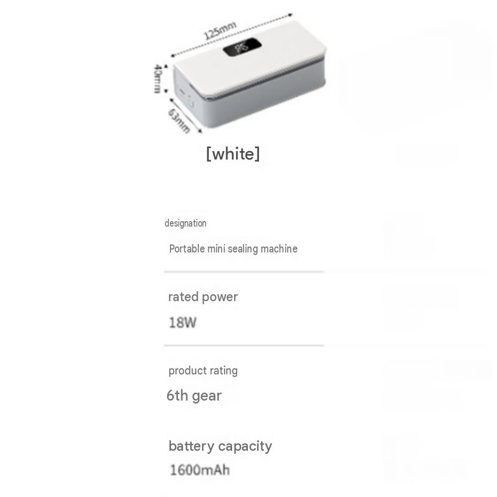 Portable Rechargeable Mini Sealing Machine TX007 White