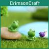Ornement en Résine Mousse Micro Paysage Figurine Décor Grenouille Bleue Yeux Petits Matériel DIY 1.8*1.6cm