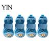 Water Resistant Dog Sneakers 4Pcs Shoes for Hot Pavement, Breathable Mesh Boots, Summer Pavement Paw Protectors with Non-slip Soles Small Medium Dogs