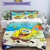 3pcs SpongeBob SquarePants Bedding Set - 1 Soft Quilt Cover + 2 Pillowcases, Machine Washable - Suitable for All Seasons, Perfect Gift for Family and