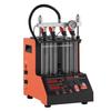 Fuel Injector Cleaner Tester, 9 Test Modes, 4-Cylinder 28kHz Ultrasonic Cleaning Machine, Automotive Injector Cleaner Machine with Drain Valve and 12V