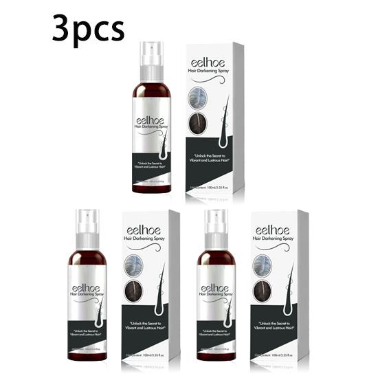 EELHOE black hair spray covers white hair, natural color rendering, supple, shiny, moisturizing, and nourishing hair care spray 100ml