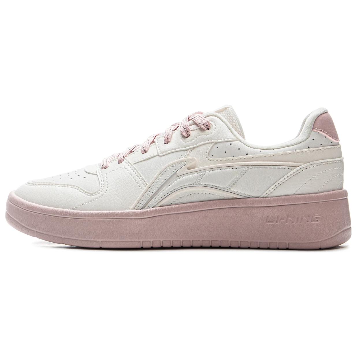 

new LiNing Acer Truncatum Anti Slip Wear Resistant Low Top Casual Shoes Women s White Pink 37