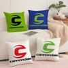 Fashion C-Cannondale Cushion Cover Silky Short Plush Sofa Pillow Cover Hidden Zipper Soft Dustproof Case for Home Decor