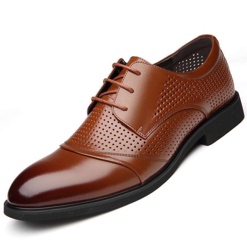 

Кожаные туфли мужские деловые туфли кожаные туфли из воловьей кожи полые туфли мужские на шнуровке дышащие мужские туфли 44