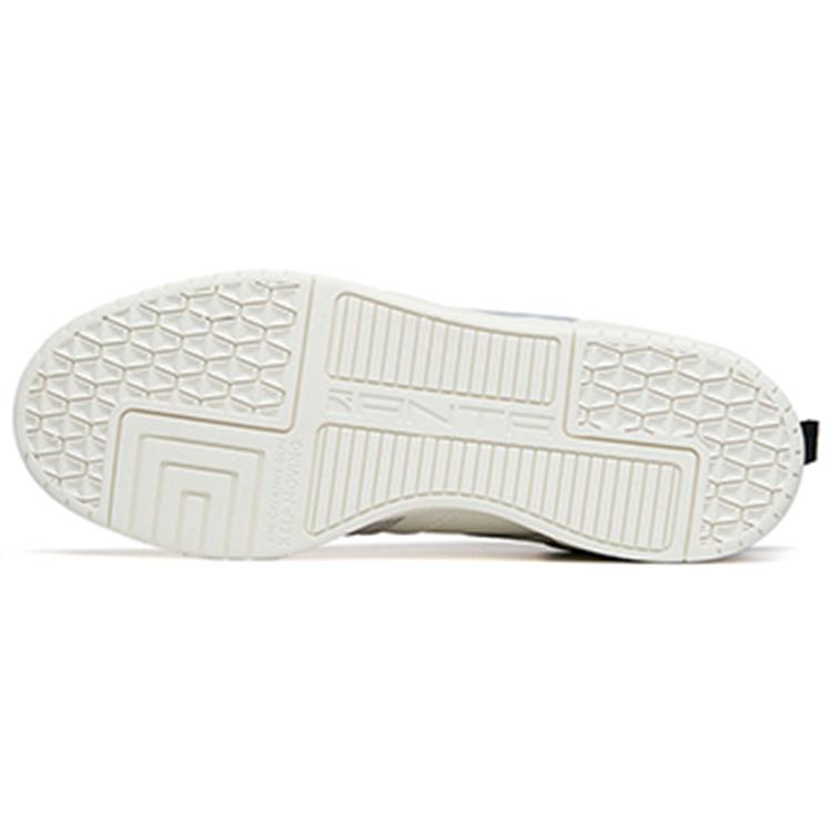 Anta Slip Resistant Abrasion Resistant Low Top Skateboard Shoes Men's White Gray 112218085-2