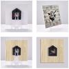 Silent Wooden Decorative Square Wall Clock Battery Operated Wall Clocks Rustic Style Home Decoration Square Wall Clock