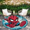 1pc Spider-Man Round Area Rug - Non-Slip, Machine Washable Polyester Carpet for Living Room & Bedroom Decor