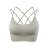 European & American Plus Size Criss-Cross Back Sports Bra - Wire-Free, Shockproof Yoga & Running Bra for Women