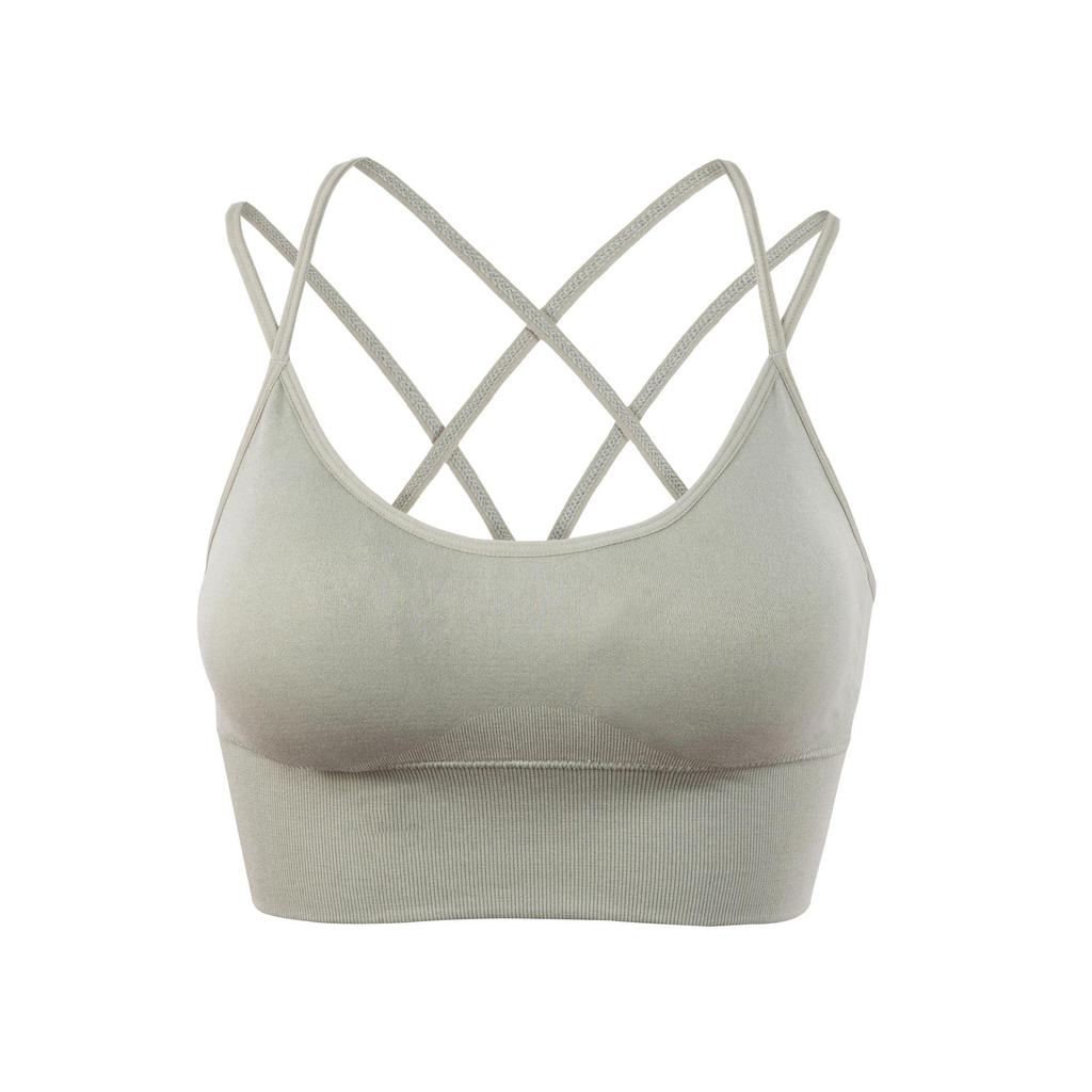 European & American Plus Size Criss-Cross Back Sports Bra - Wire-Free, Shockproof Yoga & Running Bra for Women