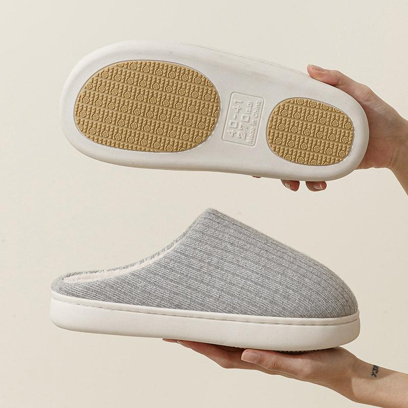 New Anti-slip Cotton Shoes for The Elderly, Indoor Fleece Warm Slippers