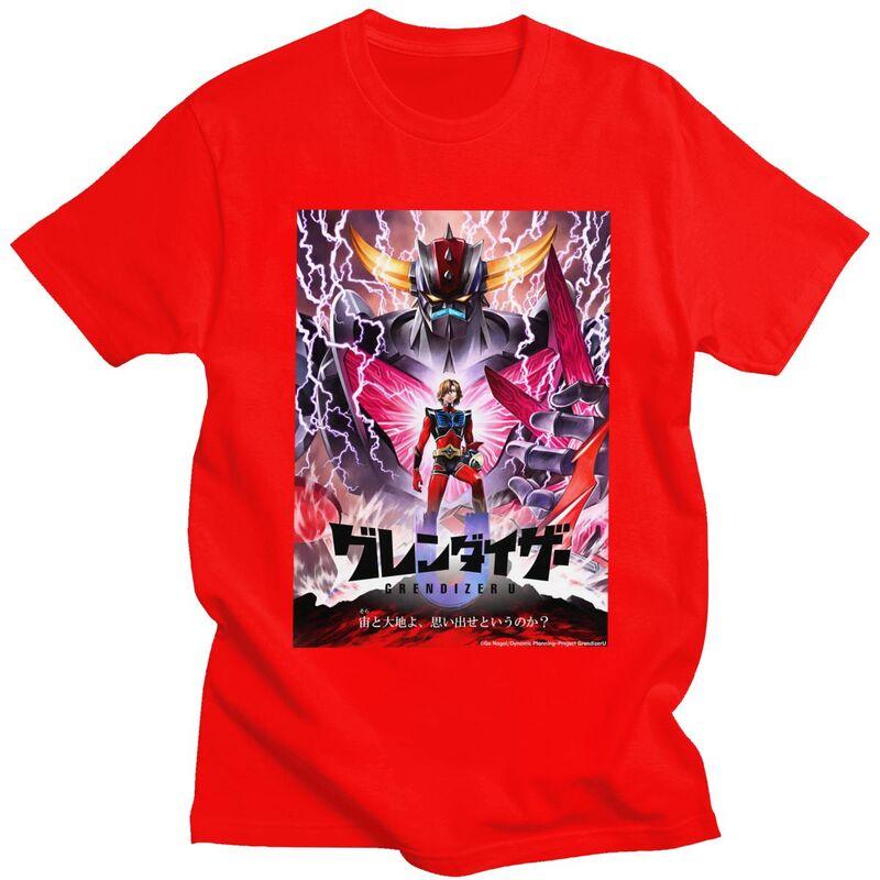 Custom UFO Robot Mazinger Z Tshirts for Men Short Sleeve Leisure T Shirt Grendizer Goldorak Tshirts Loose Fit 100 Cotton Tee