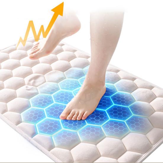 Memory Foam Bath Mat Absorbent Bathroom Rug Honeycomb Quick Drying Anti Slip Bath Rug
