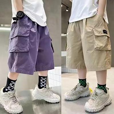 Summer Short Boys Pants Big Pocket Trousers Children Birthday Present