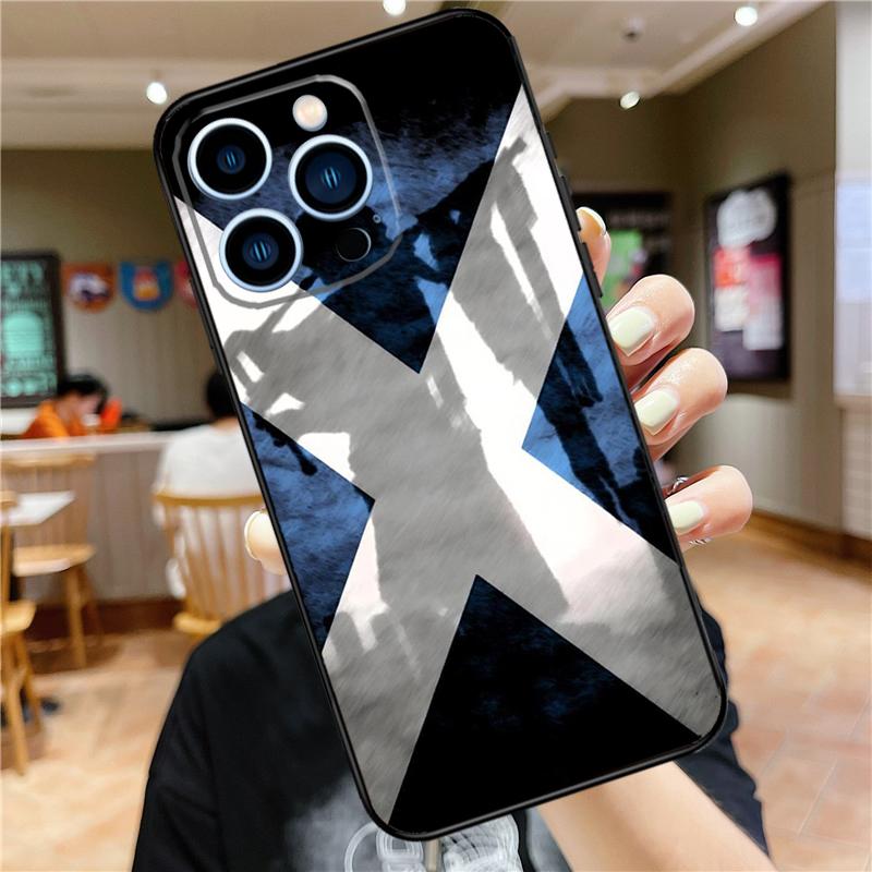 Scotland Scottish Flag Case For iPhone 16 15 14 13 12 11 Pro Max Mini 7 8 Plus X XS Max XR Full Protect Cover