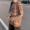 Sweater Men's Ins Color Matching Pattern Student Round Neck Sweater Loose Fashion Sweater Autumn and Winter