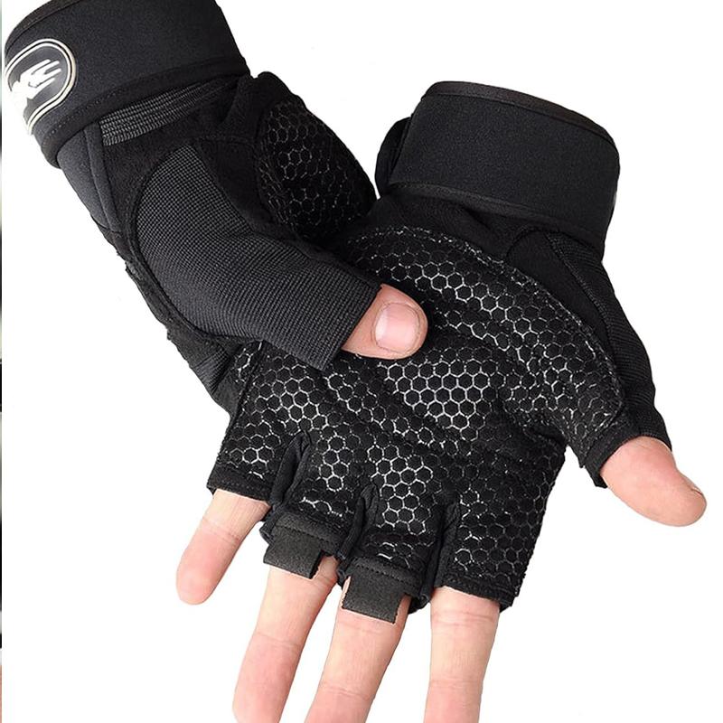 Fitness Half Finger Gloves Men And Women Wrist Guard Sports Dumbbell Riding Non Slip Horizontal Bar Exercise Training