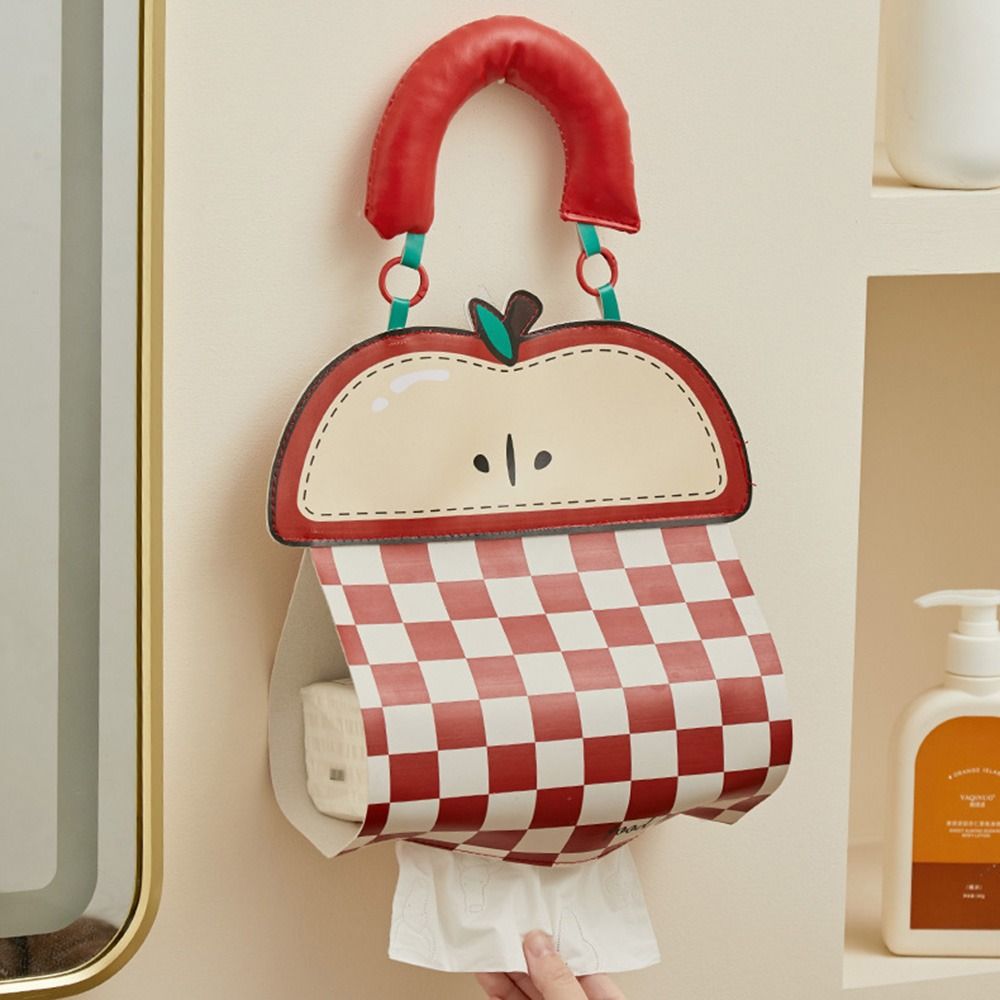 Cartoon Hanging Tissue Bag Waterproof Tissue Storage Holder Wall Hanging Napkin Dispenser  Bedside