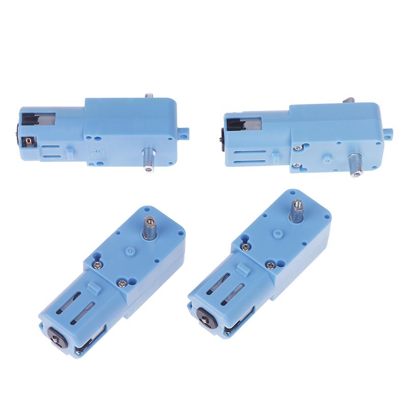 Dc 3V-6V 1:90 Blue Gear Motor All Metal/Half Metal Single Axis Gear Motor Robot Intelligent Vehicle Speed Reducer Tt Motor