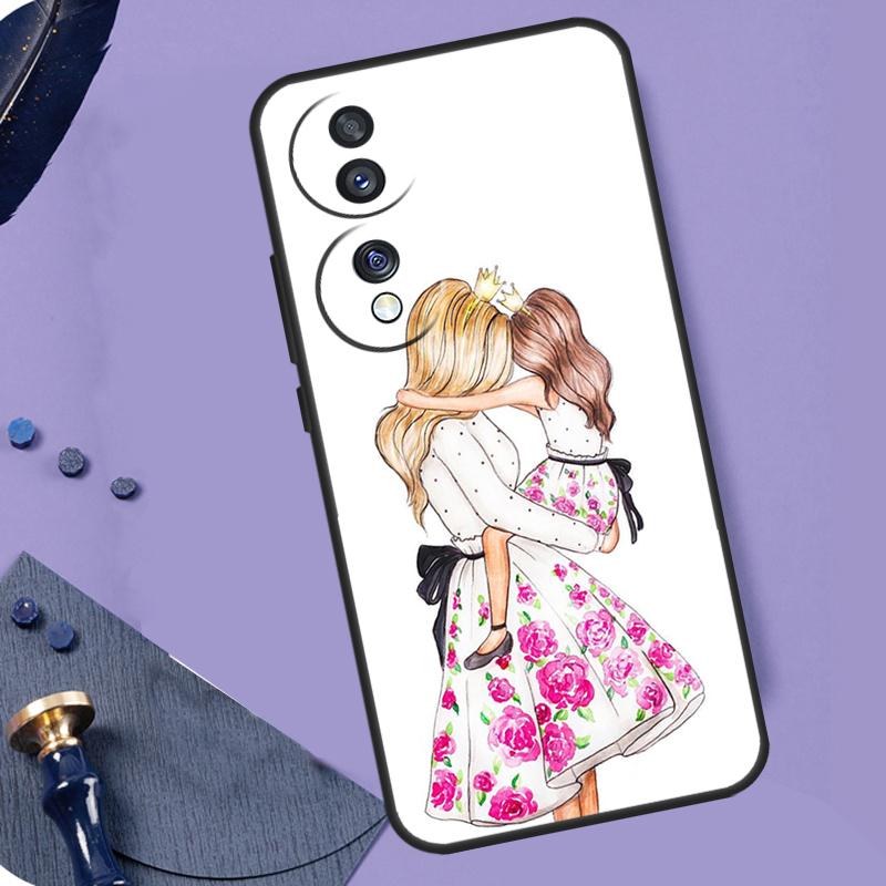 Mom and Daughter Phone Case For Honor 90 Lite 70 50 Magic 5 6 Pro X6 X7 X8 X9 X6a X7a X8a X9a X9b X8b Cover