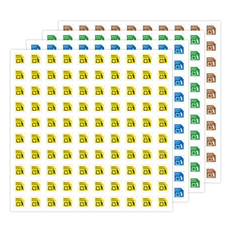 1000pcs 1cm/0.39inSpain Recycling Label Spain New Regulation Classification LabelEPRPackaging Compliance Sticker