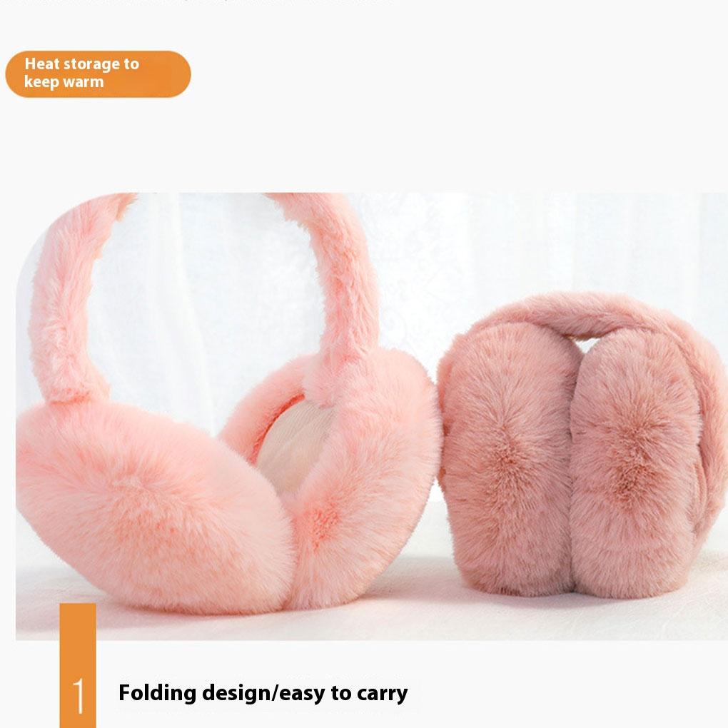 Plüschiges Winter-Must-Have Schwarze Ohrenwärmer für Damen Warm und stilvoll Winter-Ohrenwärmer für Damen